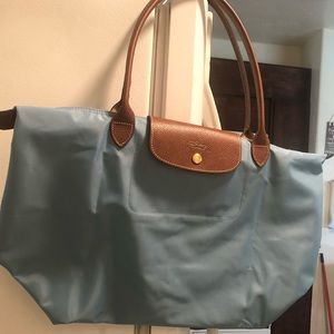 Long champ blue 1948 hand bag